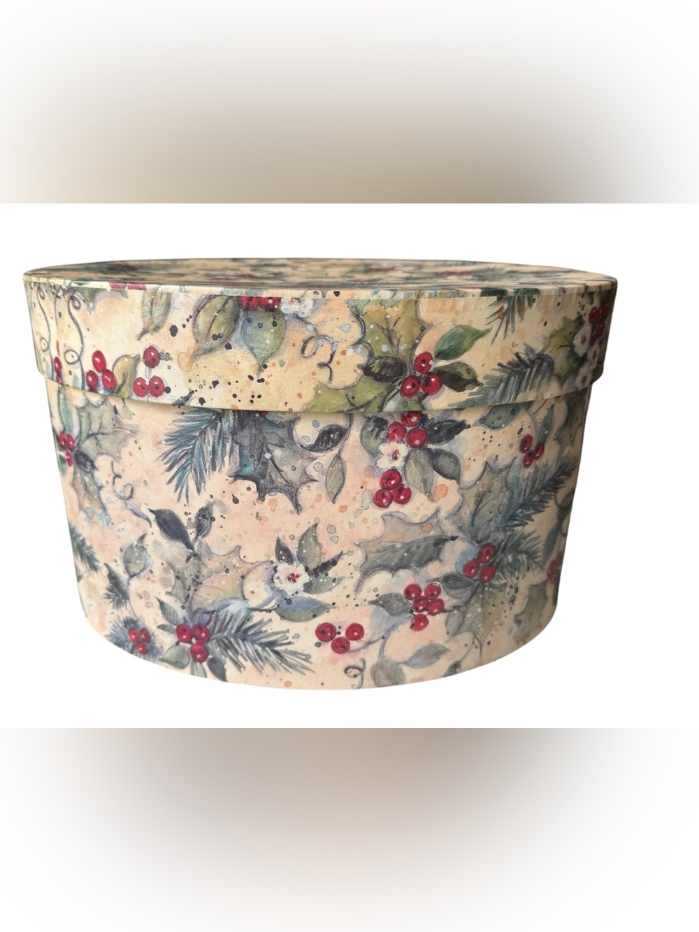 Susan Winget Holiday Bounty Christmas Oval Storage Box